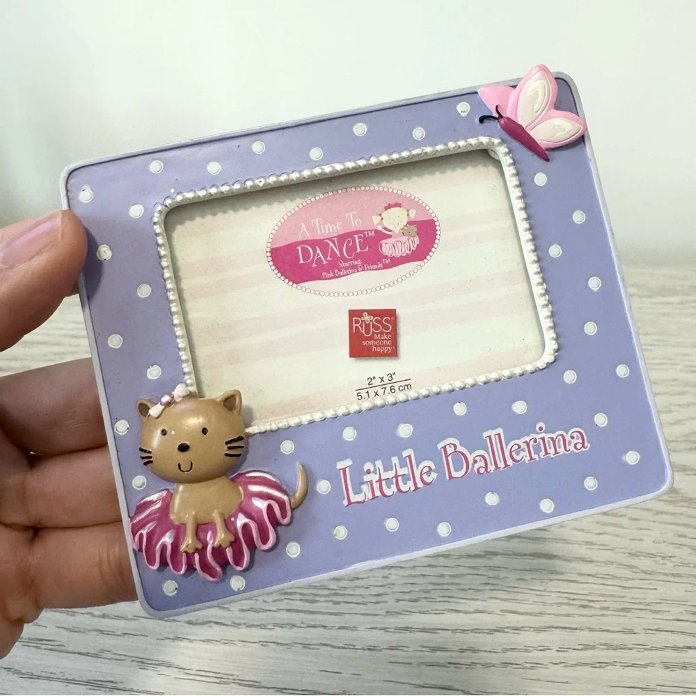 Vintage NWT 90’s Russ Little Ballerina Cat Butterfly Photo Frame